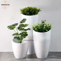 Creative GRP Flower Pot Combined Hotel Cylindrical Dry Flower Arranger Pendulum with inclined mouth large vase mall Flower bowl