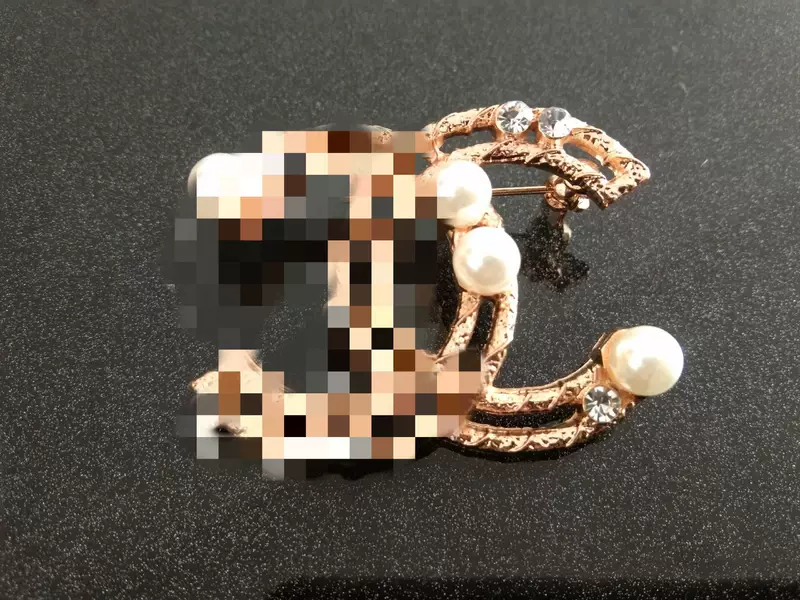 Double brooch c brooch khoai lang nhỏ sang trọng có cùng mùi thơm 泫 với cùng một chữ ngọc trai kiểu Nhật và Hàn Quốc phổ biến - Trâm cài