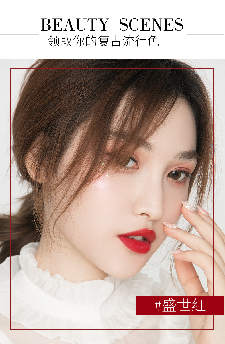 Bí quyết làm đẹp son môi mờ màu son kem Shengshi nhung đỏ son môi dễ dàng để dưỡng ẩm cho môi son loreal