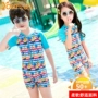 Bạn bơi đồ bơi bé trai và bé gái Hàn Quốc bé trai lớn tay ngắn trẻ em dễ thương hoạt hình Xiêm quần áo bơi nhanh khô đồ bơi trẻ em cao cấp