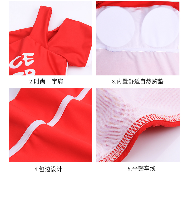 Bạn bơi áo tắm thể thao nữ kích thước ngực tập hợp áo tắm chia loại váy vuông bảo thủ bìa bụng sinh viên áo tắm áo tắm 2 mảnh yếm