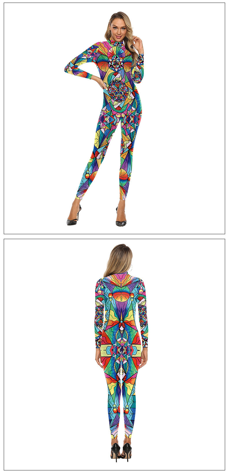 Боди/брюки women's snake print skinny casual jumpsuit女装紧身休闲连体裤