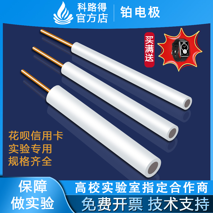 纯铂电极电化学分析铂片对比辅助PT铂金盘网铂丝电解池四氟圆盘银