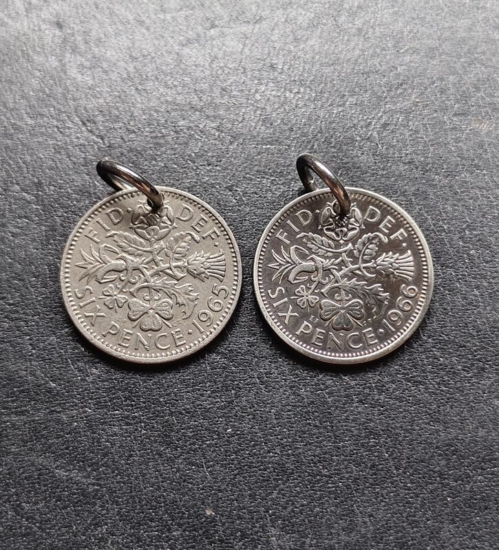 British Sixpence Luckycoin Coin Pendant Retro Coin Necklace Key Pendant Accessories Niche Lucky British Sixpence Luckycoin Coin Pendant Retro Coin Necklace Key Pendant Accessories Niche Lucky