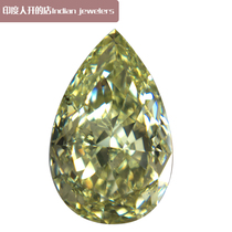 Green Yellow Diamond Color Drilling Drop Shaped 1 17 Clay FancyGreenisYellow color Yellow with green GIA