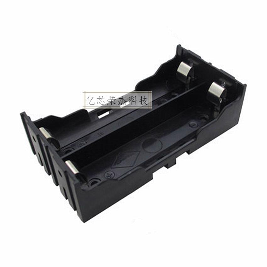 Spot supply 18650 pack 2 two DIY lithium battery box small black clip 18650 battery holder fall-resistant material