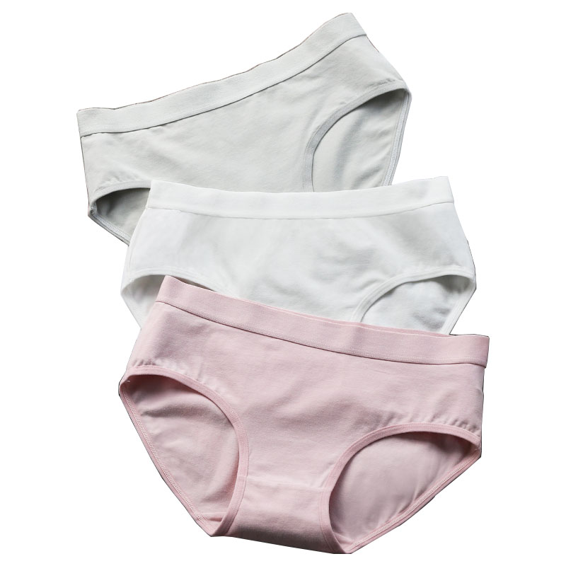 6 phụ nữ đồ lót cotton womens đánh dấu quần eo tam giác tinh khiết màu cô gái cô gái con trai theo phong cách 100thở đầy bông.