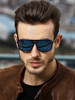2024 New European and American Style Sunglasses for Men, Fashionable Retro Large Frame Driving Polarized Sunglasses, Black Frame Fishing Glasses