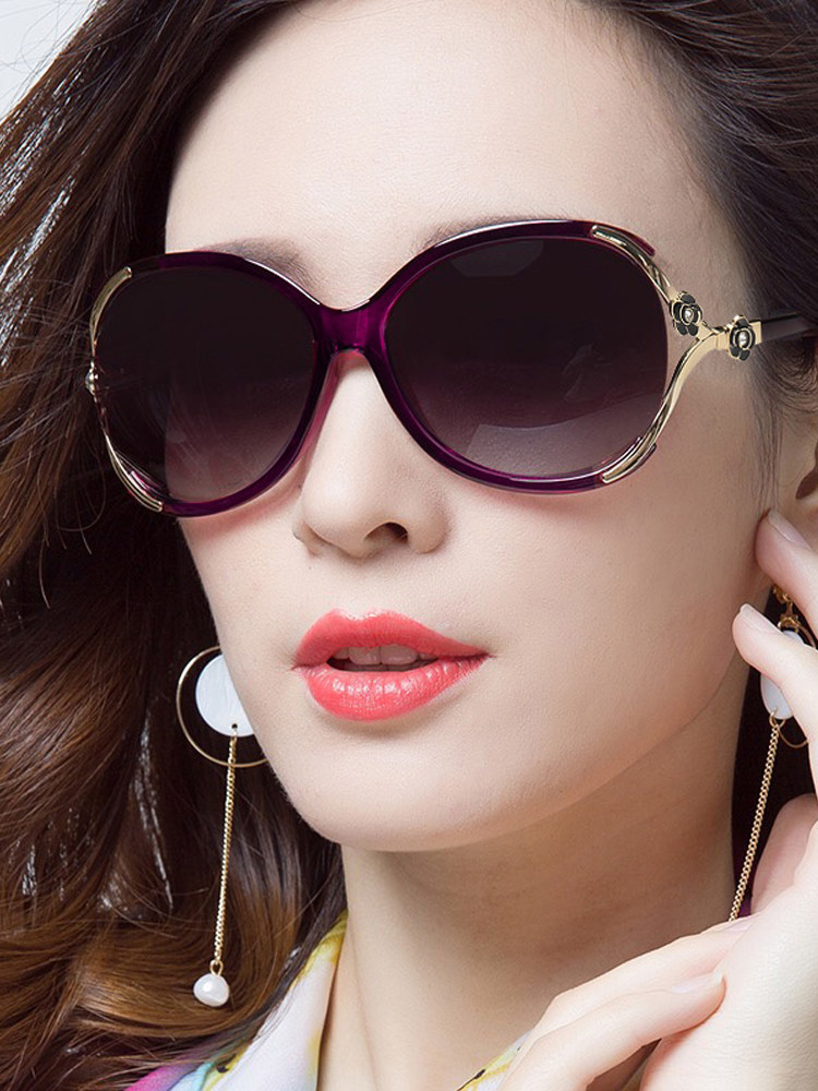 2025 New Women's Polarized Sunglasses for Round Faces, Trendy Celebrity Style Sunglasses for Women, Uv Protection Large Frame Glasses