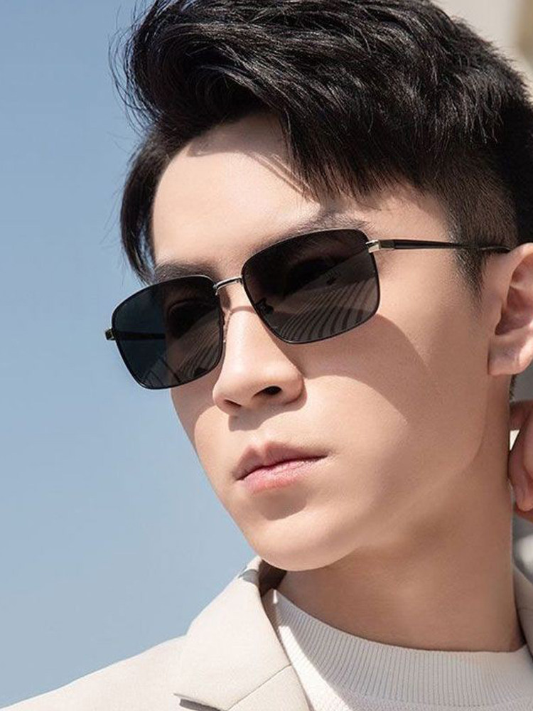 New Polarized Sunglasses for Men, Color-Changing Glasses, Anti-Uv, Driving, Fishing, Retro Style, Driving Metal Sunglasses