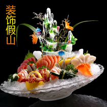 Hotel Japanese dishes sashimi platter Creative embellishment flower artistic mood plate decoration Rockery small ornaments Plate decorative flowers