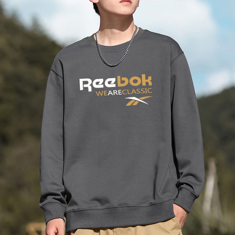 Reebok Sweatshirt, Thickened Men's Crew Neck, Loose Fit, Large Size, Long-Sleeved T-Shirt, Top, Autumn and Winter Sports Shirt, Thickened and Warm for Autumn Reebok Sweatshirt, Thickened Men's Crew Neck, Loose Fit, Large Size, Long-Sleeved T-Shirt, Top, Autumn and Winter Sports Shirt, Thickened and Warm for Autumn