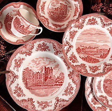 Foreign Trade Export to the Uk Johnson Brothers Original Red Castle Tableware Chinese and Western Plates Coffee Cups Foreign Trade Export to the Uk Johnson Brothers Original Red Castle Tableware Chinese and Western Plates Coffee Cups