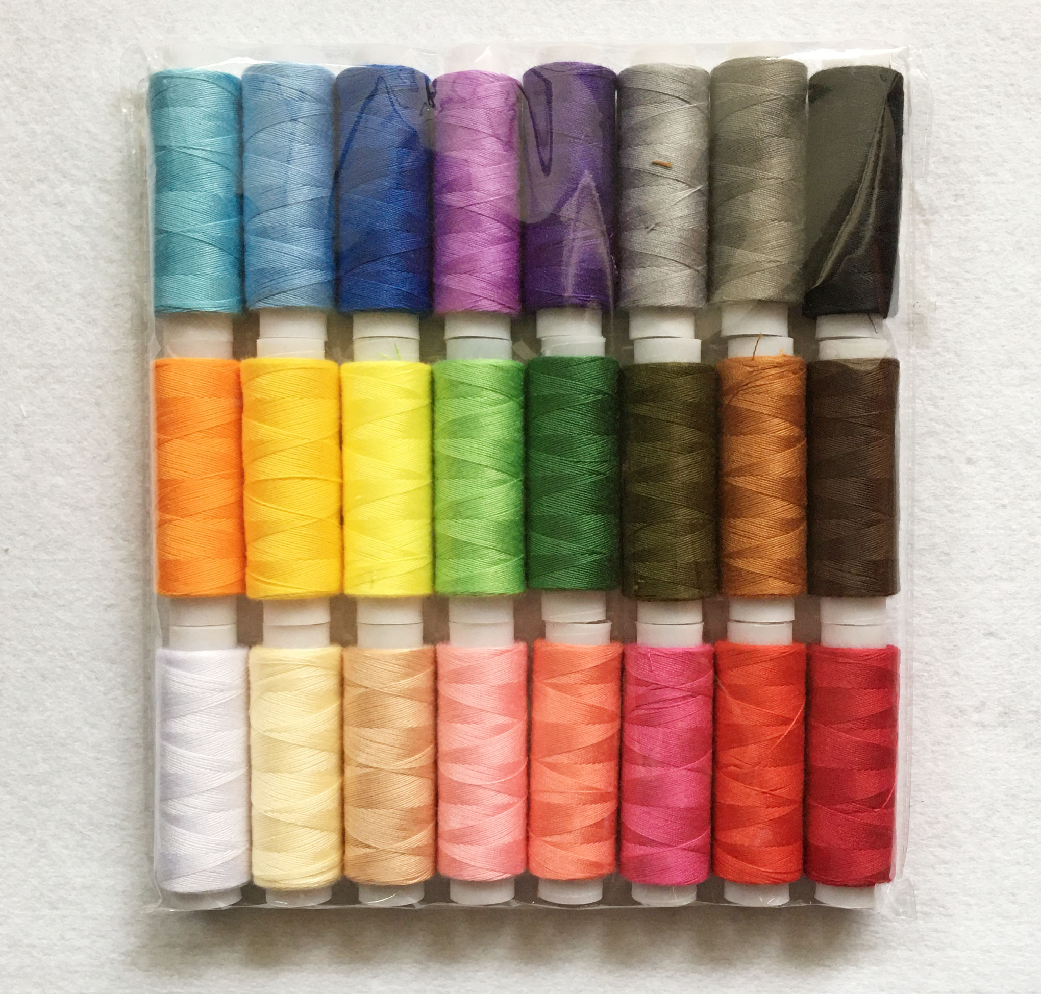 24 Color 200 yards Set Color Quality Sewing Thread Home Sewing Thread Unwoven Fabric Diy Hand Colored Sewing Thread