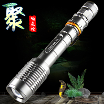 Super bright T6 strong light flashlight Mountain bike headlight LED variable focus rechargeable long-range riding waterproof flashlight