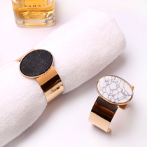 Home model room decoration natural stone towel buckle towel ring napkin buckle hotel bathroom toilet decoration ornaments
