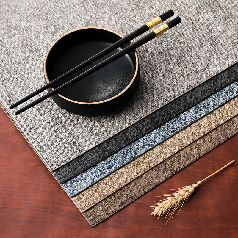 Modern New Chinese leather Western Dining Mat waterproof and greaseproof Home light extravagant table Insulatable cushion Anti-scalding dinner plate cushion