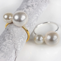 Modern minimalist Pearl napkin buckle napkin ring home hotel matching napkin ring decorations