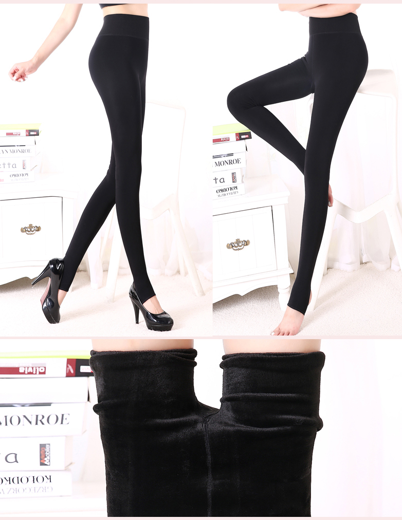 [Mua một tặng một] quần legging mùa đông nữ cộng với nhung dày mặc mỏng bước chân dày quần nhung ấm eo cao quan legging