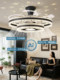 Invisible Fan Light, Living Room Chandelier, Modern Minimalist Italian Mid-Century Style, Bedroom Dining Room Ceiling Fan Lighting, Whole House Package