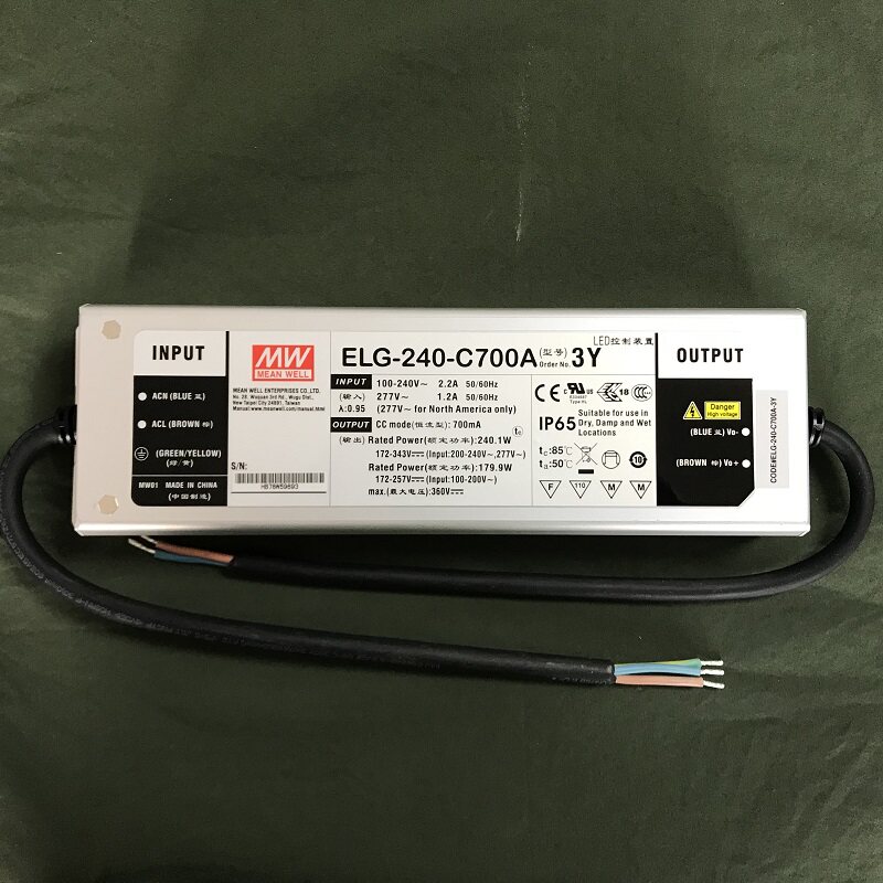 Manufacturer Direct Sale Taiwan Mingwei MEAN WELL Power Supply Original Fake One Lost ten ELG-240-C700-3Y