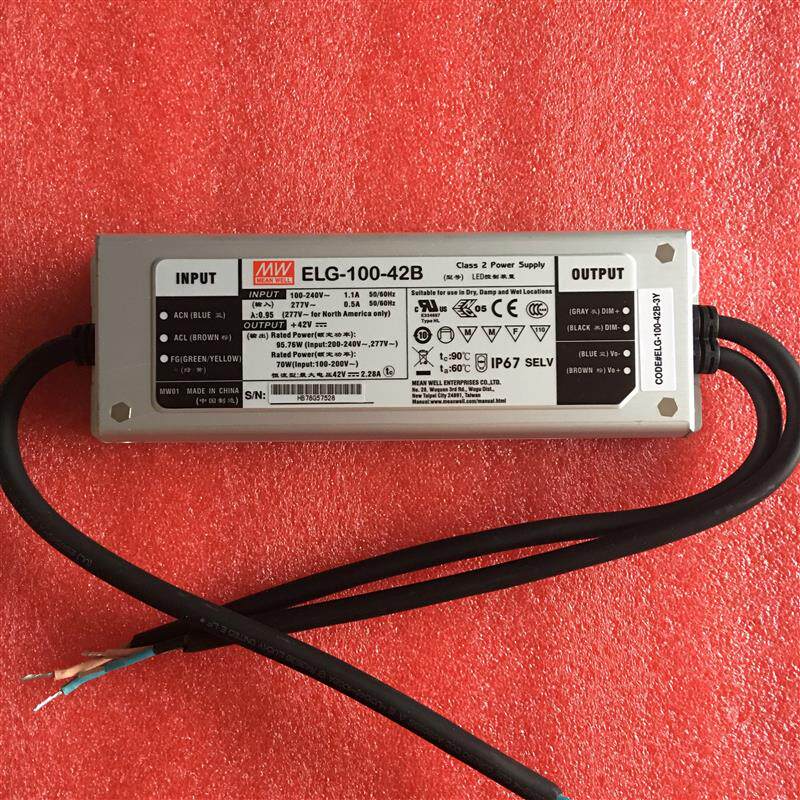 Manufacturer Direct Sale Taiwan Mingwei MEAN WELL Power Supply Original Fake One Lost ten ELG-100-42B-3Y