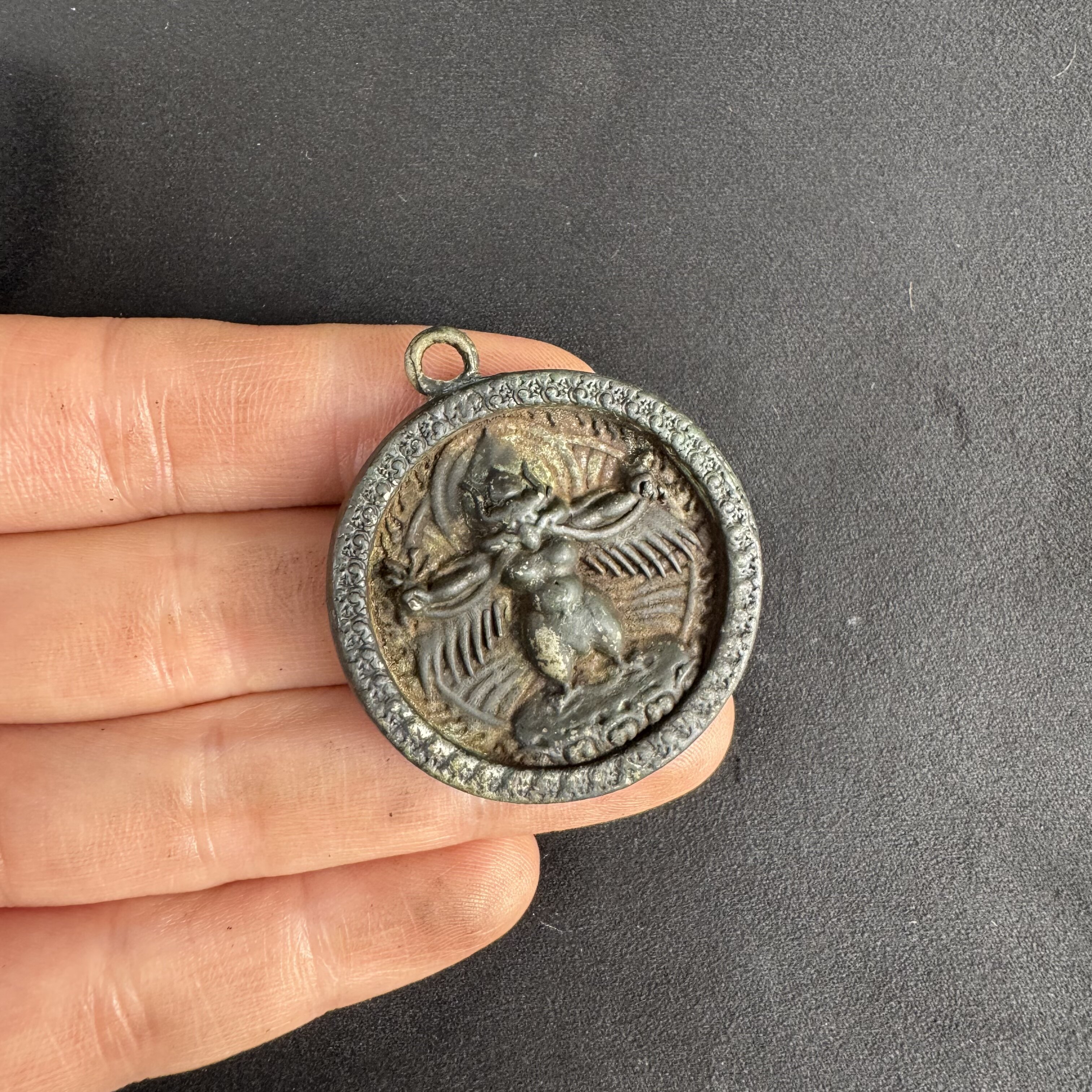 纯铜虎头墨斗摆件古玩收藏墨绳老式线墨古代木工用品古董旧货