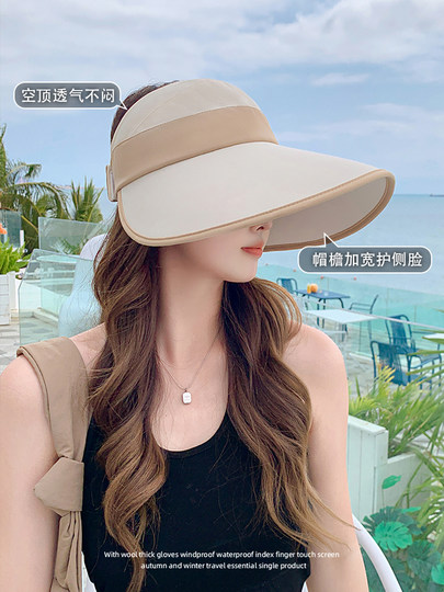 Sombrero de pájaro carpintero para mujer, novedad de verano 2025, sombrero para el sol para exteriores, anti-UV, ala grande, sombrero para el sol vacío