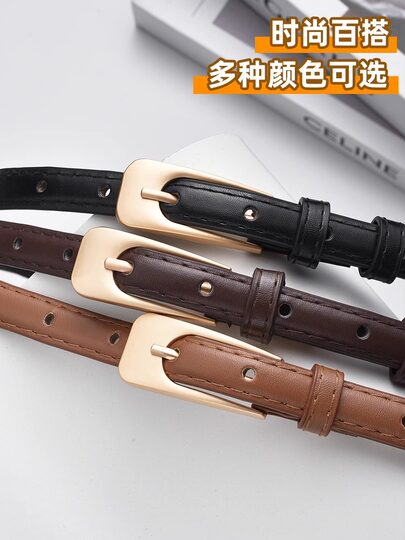 Woodpecker Belt Women's 2025 New Fashion Genuine Leather Belt Versatile Decoration with Jeans Cowhide Thin Belt