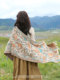 Shawl Women's 2025 New Autumn and Winter Outerwear Fashionable Retro Tassel Cape Ethnic Style Travel Knitted Cape Scarf