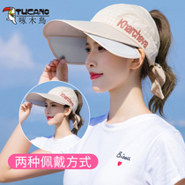 Woodpecker hat female summer riding Sun sunshade Korean tide Joker empty top edge edge anti-ultraviolet sun hat