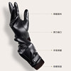 Woodpecker Leather Gloves for Men, Winter Fleece-Lined, Thickened, Warm, Windproof, Touchscreen-Compatible, Cycling, Cold-Proof Winter Gloves