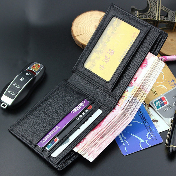 啄木鸟 头层牛皮 男式短款钱包 优惠券折后￥29包邮（￥49-20）