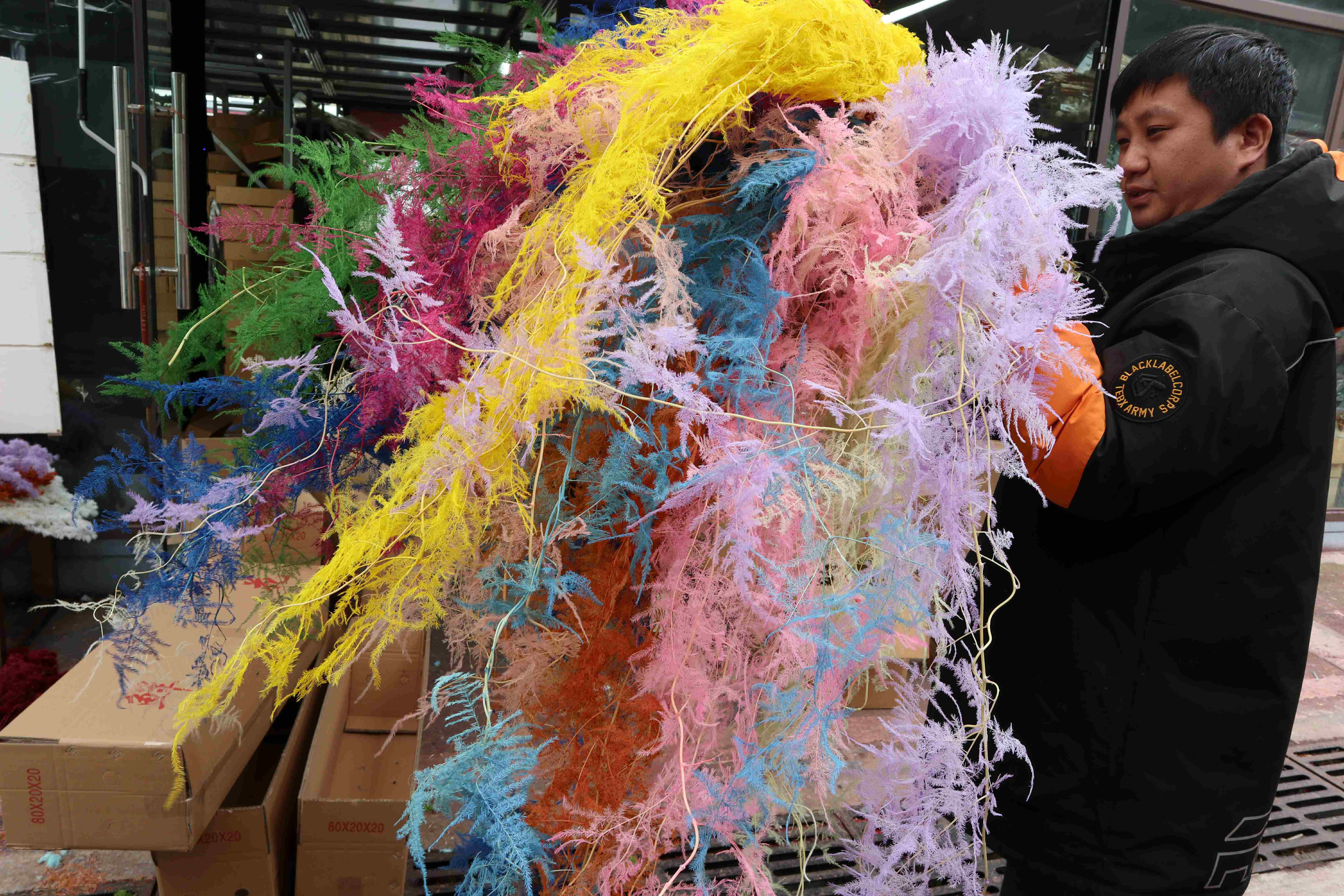 Wenzhu Yongsheng Flowers Branches Wedding Flowers Art Photo Props Space Beauty Chen Window Device Leaf Material White Hanging-Taobao