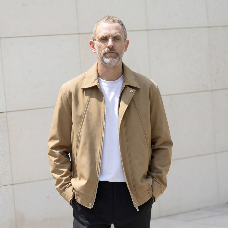 Edot Classic Harrington Fashionable High-End Lapel Jacket Men's Spring and Autumn Short Old Money Style Workwear Jacket