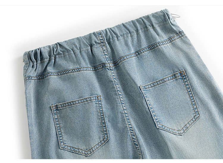 Maternity Pants Summer Wear, Lightweight and Loose Wide-Leg Tencel Jeans, Summer Casual Pants Without Belly Support for Petite Sizes — 23