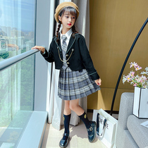 Girls jk uniform skirt genuine dress skirt spring and autumn 2021 new Korean college suit skirt three-piece fashion