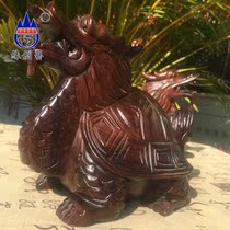 Edge Creativity Red Wood Dragon Turtle Burmese Black Acid Branches Real Wood Whole Wood Engraving Handicraft Living Room Collection Hem