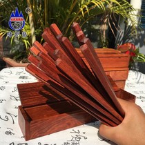 Red Wood Chopsticks Box Myanmar Flowers Pear Quality Chopsticks No Lacquer Boutique Solid Wood Gift Chopsticks 10 Double Big Fruit Purple Sandalwood Chopsticks