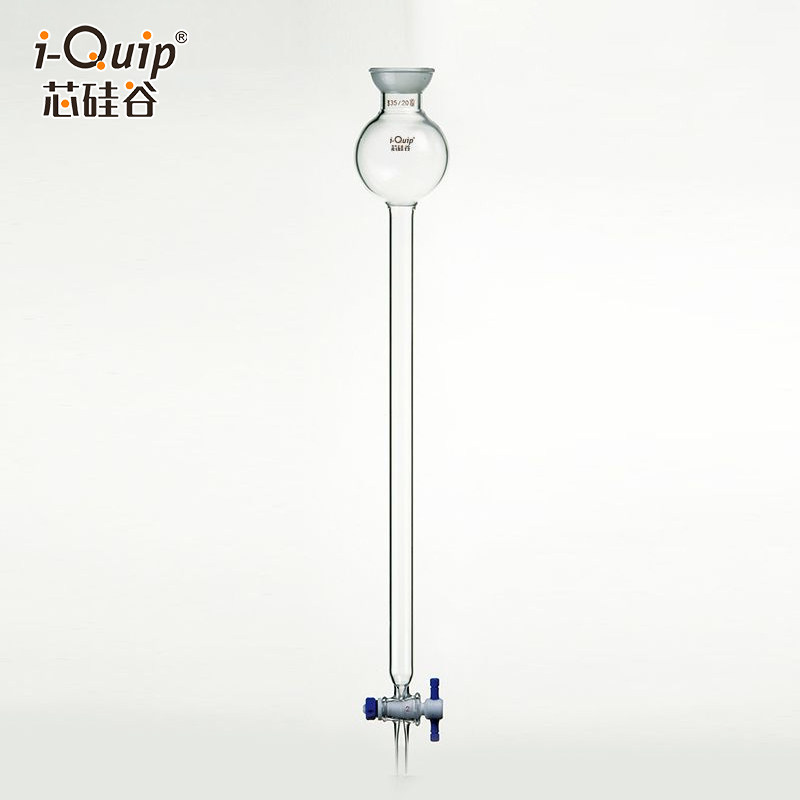 芯硅谷 C7117 球磨口具存储球闪式层析柱,带四氟节门 玻璃层析柱