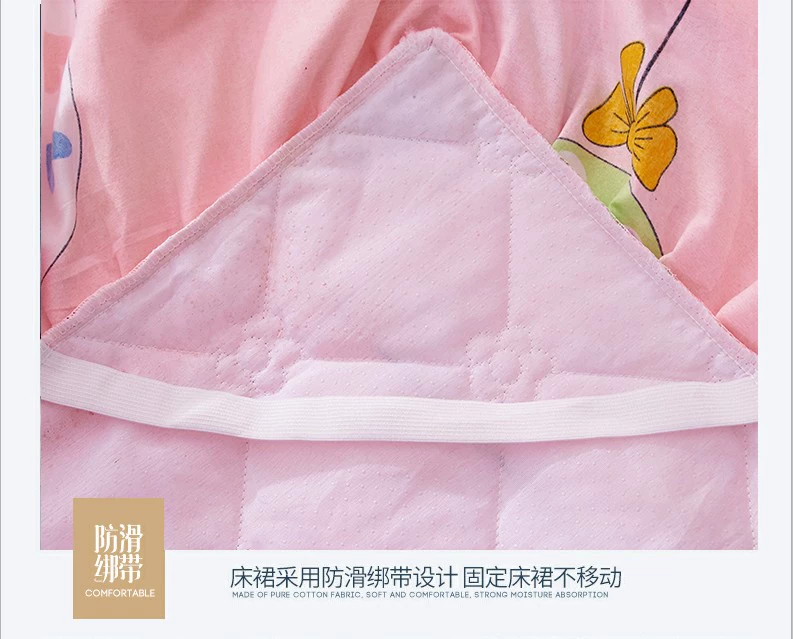 Cộng với bông bedspread bông giường váy trượt Simmons bảo vệ nắp 1,5m giường trải giường 1.8m2 ba Set - Váy Petti