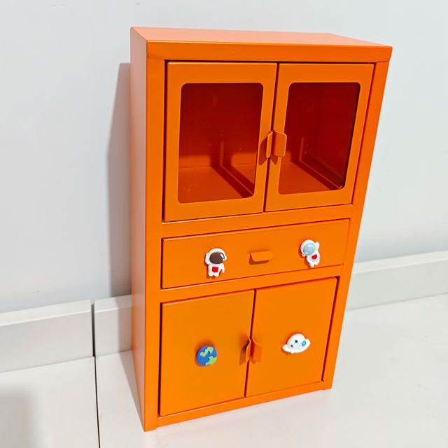 Desktop storage small iron cabinet mini iron cabinet small storage cabinet doll cabinet small furniture small cabinet Kulomi