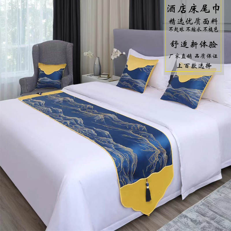 ベッドランナー、無地、スタイリッシュ、ライトラグジュアリーモダンベッドランナー、ベッドリネン、寝具、ベッドランナードレープ