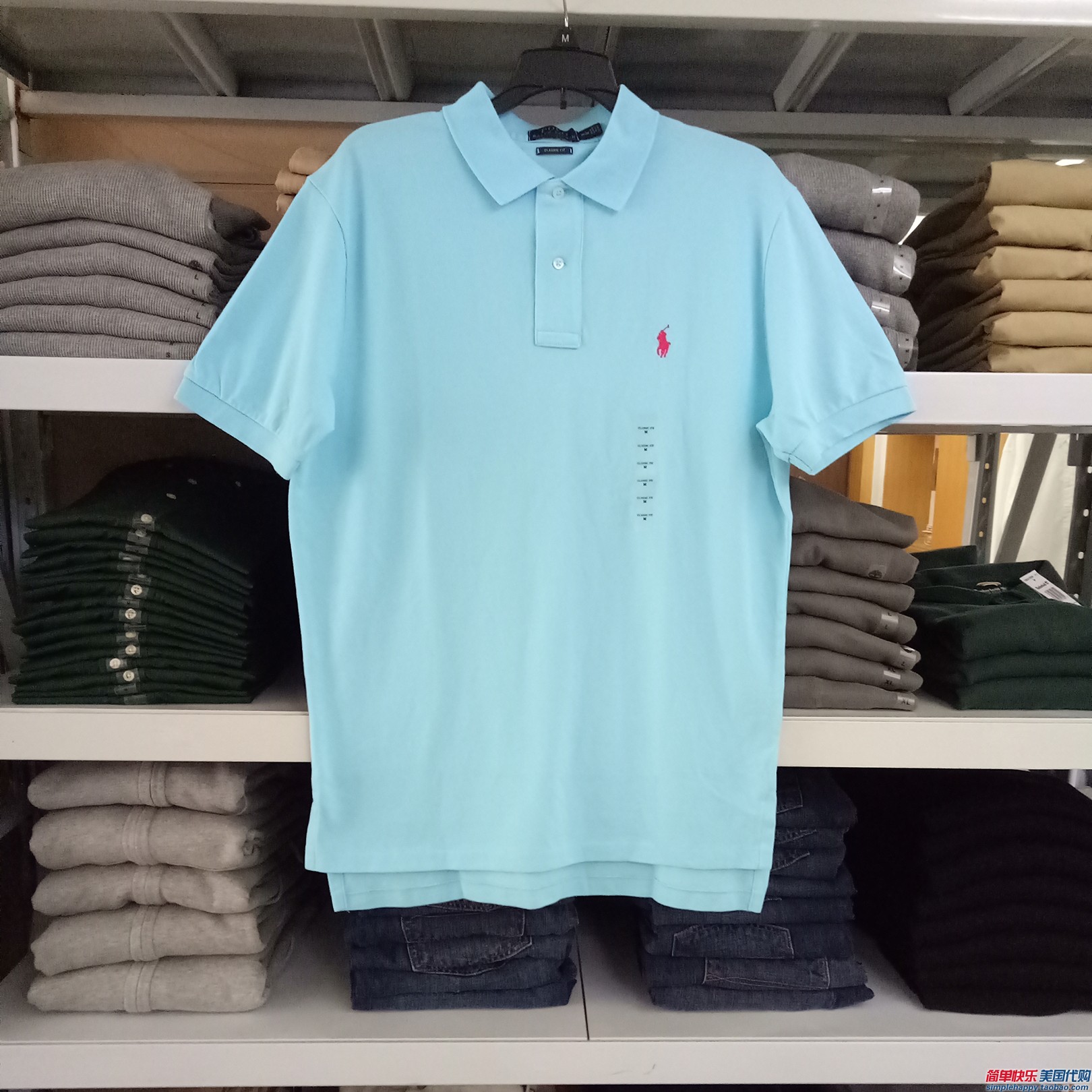 Ngọc trai bông cổ điển nam ngựa polo ralph Lauren ngắn tay t- shirt đích thực tại chỗ