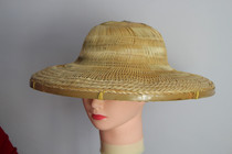 Bamboo bucket hat Zhongshan mens and womens hat beach big round hat sunshade dance props bucket hat hat Hainan
