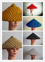 Bamboo hat hat adult men and women multi-color Pineapple dance props tea hat sunshade bamboo bucket hat rain hat monk Monk