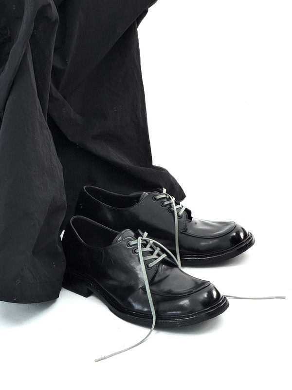 Soulglow | 01 Washed and Distressed Horse Leather Frankenstein Stitched Goodyear Square Toe Derby Shoes