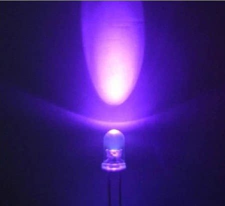 5mm白发紫 F5紫灯led直插发光二极管 高亮 一包1000个包邮