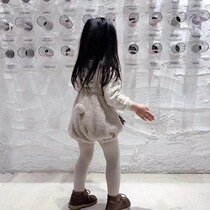 21 Winter New Girls Furry Bib Pants Cute Rabbit Tail Pumpkin Shorts High Quality Gold Mink Fur