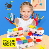 Art Kingdom finger painting paint can be washed and safe non-toxic set for Children Baby painting graffiti color paint childrens gouache watercolor paint